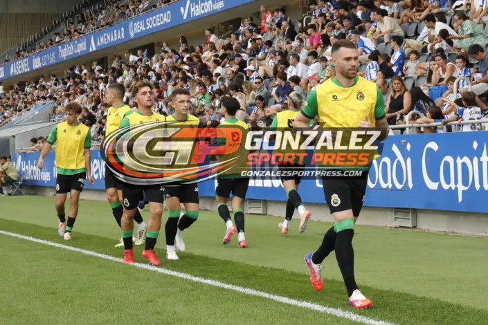 Estadio Zubieta, . San Sebastián, Spain. 18 julio 2026. Imagenes de acción en el partido de futbol amistoso de pretemporada entre la Real Sociedad y Racing de Santander. CREDITO: Gonzalez Sport Press